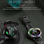 Smartwatch Bluetooth con schermo rotondo da 1,6 pollici C22, supporto per il monitoraggio della salute e 24 modalità sportive