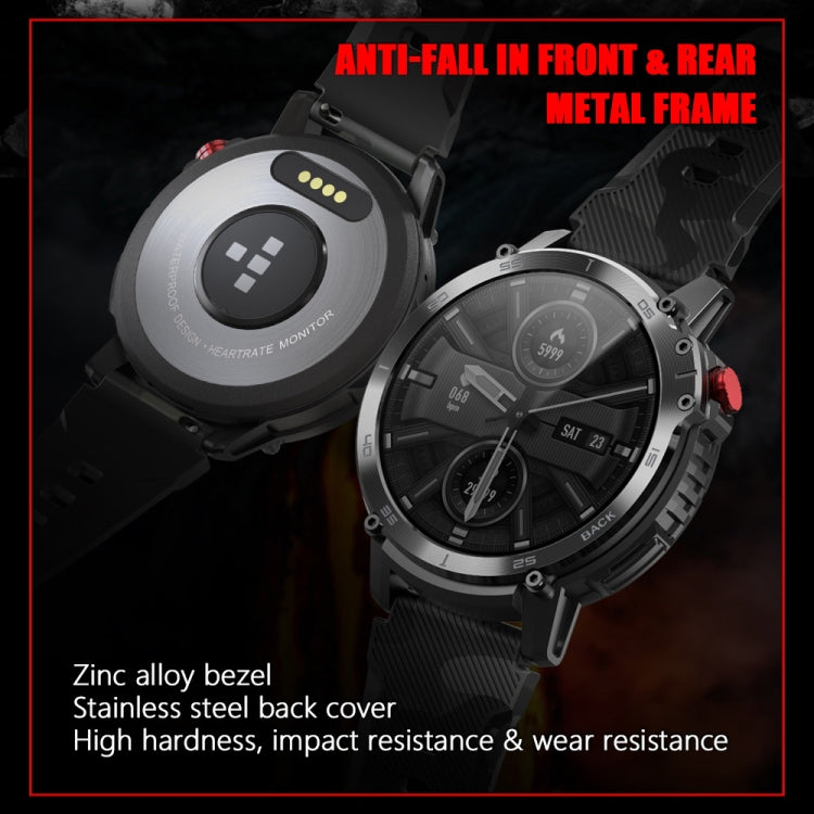 Smartwatch Bluetooth con schermo rotondo da 1,6 pollici C22, supporto per il monitoraggio della salute e 24 modalità sportive