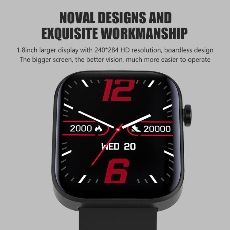 P43 Smart Watch Bluetooth con schermo TFT da 1,8 pollici, supporto per monitoraggio della frequenza cardiaca e oltre 100 modalità sportive