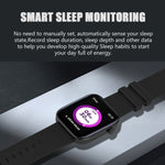 P43 Smart Watch Bluetooth con schermo TFT da 1,8 pollici, supporto per monitoraggio della frequenza cardiaca e oltre 100 modalità sportive