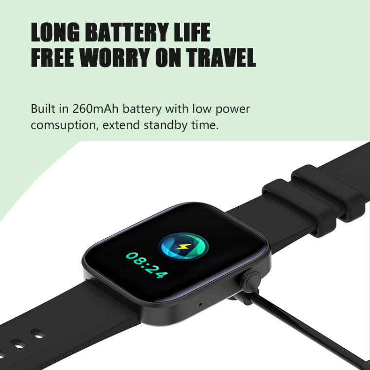 P43 Smart Watch Bluetooth con schermo TFT da 1,8 pollici, supporto per monitoraggio della frequenza cardiaca e oltre 100 modalità sportive