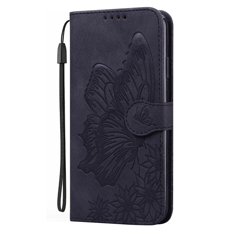 Custodia per telefono in pelle con vibrazione orizzontale in rilievo con farfalle effetto pelle retrò, For Samsung Galaxy A55 5G, For Samsung Galaxy A35 5G