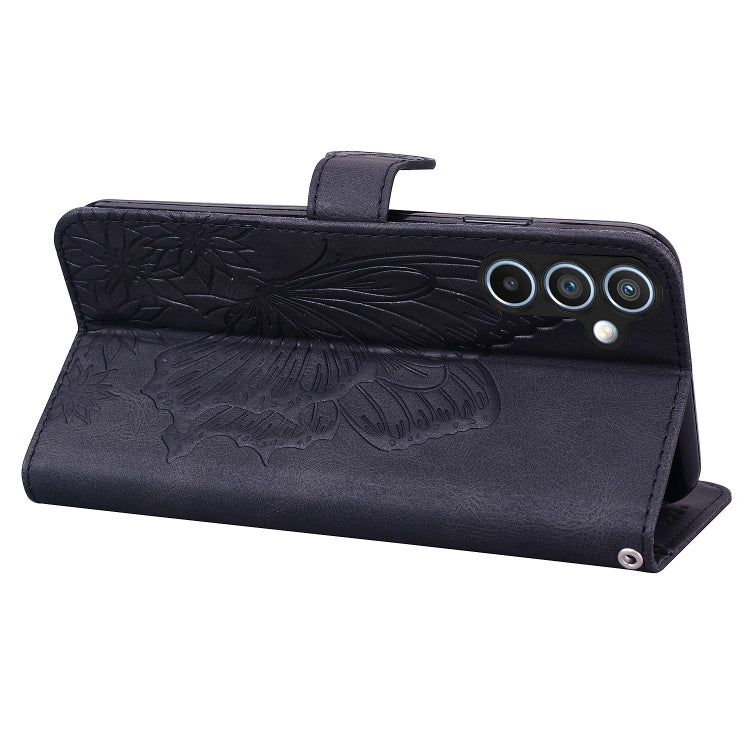 Custodia per telefono in pelle con vibrazione orizzontale in rilievo con farfalle effetto pelle retrò, For Samsung Galaxy A55 5G, For Samsung Galaxy A35 5G