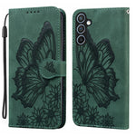 Custodia per telefono in pelle con vibrazione orizzontale in rilievo con farfalle effetto pelle retrò, For Samsung Galaxy A55 5G, For Samsung Galaxy A35 5G