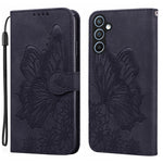 Custodia per telefono in pelle con vibrazione orizzontale in rilievo con farfalle effetto pelle retrò, For Samsung Galaxy A55 5G, For Samsung Galaxy A35 5G