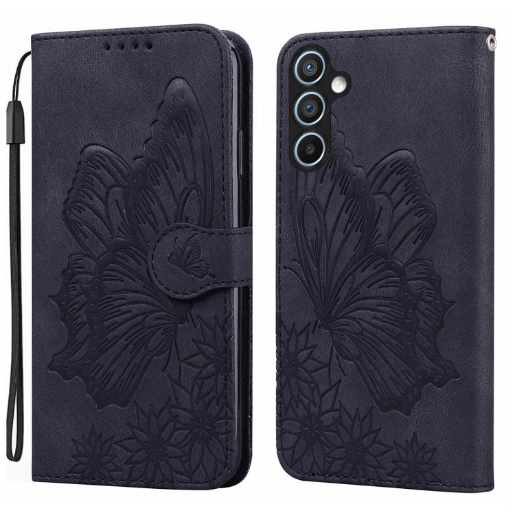Custodia per telefono in pelle con vibrazione orizzontale in rilievo con farfalle effetto pelle retrò, For Samsung Galaxy A17 5G / A26 5G, For Samsung Galaxy A56 5G, For Samsung Galaxy A36 5G, For Samsung Galaxy A16 5G