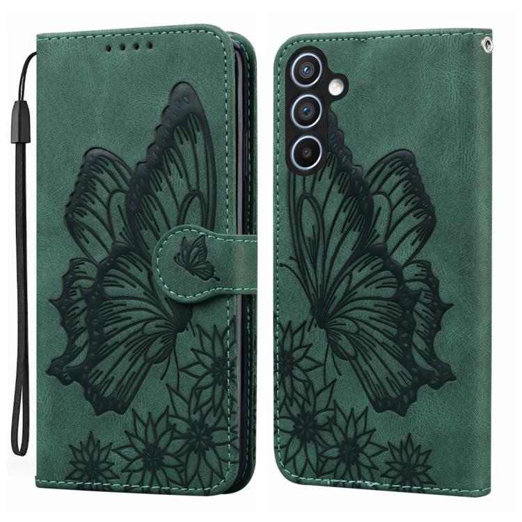 Custodia per telefono in pelle con vibrazione orizzontale in rilievo con farfalle effetto pelle retrò, For Samsung Galaxy A17 5G / A26 5G, For Samsung Galaxy A56 5G, For Samsung Galaxy A36 5G, For Samsung Galaxy A16 5G
