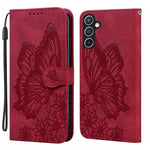 Custodia per telefono in pelle con vibrazione orizzontale in rilievo con farfalle effetto pelle retrò, For Samsung Galaxy A17 5G / A26 5G, For Samsung Galaxy A56 5G, For Samsung Galaxy A36 5G, For Samsung Galaxy A16 5G