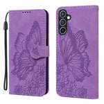 Custodia per telefono in pelle con vibrazione orizzontale in rilievo con farfalle effetto pelle retrò, For Samsung Galaxy A17 5G / A26 5G, For Samsung Galaxy A56 5G, For Samsung Galaxy A36 5G, For Samsung Galaxy A16 5G
