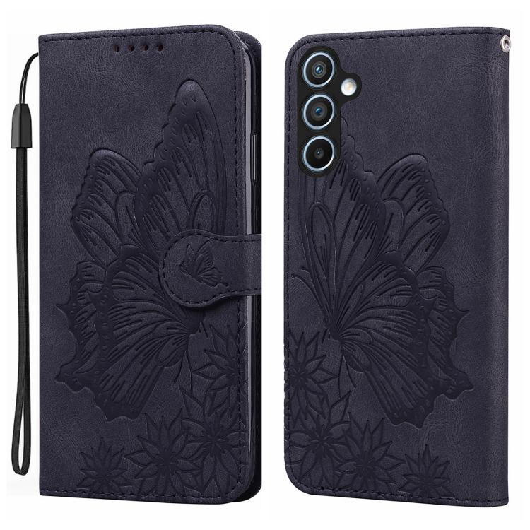 Custodia per telefono in pelle con vibrazione orizzontale in rilievo con farfalle effetto pelle retrò, For Samsung Galaxy A17 5G / A26 5G, For Samsung Galaxy A56 5G, For Samsung Galaxy A36 5G, For Samsung Galaxy A16 5G