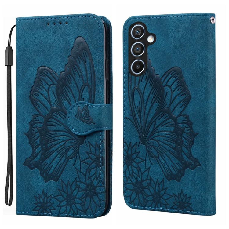 Custodia per telefono in pelle con vibrazione orizzontale in rilievo con farfalle effetto pelle retrò, For Samsung Galaxy A17 5G / A26 5G, For Samsung Galaxy A56 5G, For Samsung Galaxy A36 5G, For Samsung Galaxy A16 5G