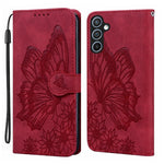 Custodia per telefono in pelle con vibrazione orizzontale in rilievo con farfalle effetto pelle retrò, For Samsung Galaxy A17 5G / A26 5G, For Samsung Galaxy A56 5G, For Samsung Galaxy A36 5G, For Samsung Galaxy A16 5G