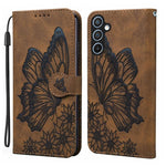 Custodia per telefono in pelle con vibrazione orizzontale in rilievo con farfalle effetto pelle retrò, For Samsung Galaxy A17 5G / A26 5G, For Samsung Galaxy A56 5G, For Samsung Galaxy A36 5G, For Samsung Galaxy A16 5G