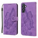 Custodia per telefono in pelle con vibrazione orizzontale in rilievo con farfalle effetto pelle retrò, For Samsung Galaxy A17 5G / A26 5G, For Samsung Galaxy A56 5G, For Samsung Galaxy A36 5G, For Samsung Galaxy A16 5G