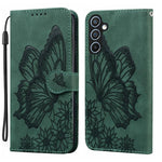Custodia per telefono in pelle con vibrazione orizzontale in rilievo con farfalle effetto pelle retrò, For Samsung Galaxy A17 5G / A26 5G, For Samsung Galaxy A56 5G, For Samsung Galaxy A36 5G, For Samsung Galaxy A16 5G
