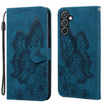 Custodia per telefono in pelle con vibrazione orizzontale in rilievo con farfalle effetto pelle retrò, For Samsung Galaxy A17 5G / A26 5G, For Samsung Galaxy A56 5G, For Samsung Galaxy A36 5G, For Samsung Galaxy A16 5G