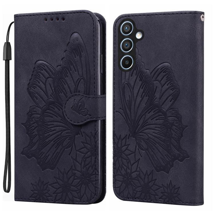 Custodia per telefono in pelle con vibrazione orizzontale in rilievo con farfalle effetto pelle retrò, For Samsung Galaxy A17 5G / A26 5G, For Samsung Galaxy A56 5G, For Samsung Galaxy A36 5G, For Samsung Galaxy A16 5G