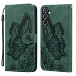 Custodia per telefono in pelle con vibrazione orizzontale in rilievo con farfalle effetto pelle retrò, For Samsung Galaxy A17 5G / A26 5G, For Samsung Galaxy A56 5G, For Samsung Galaxy A36 5G, For Samsung Galaxy A16 5G