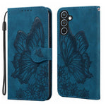 Custodia per telefono in pelle con vibrazione orizzontale in rilievo con farfalle effetto pelle retrò, For Samsung Galaxy A17 5G / A26 5G, For Samsung Galaxy A56 5G, For Samsung Galaxy A36 5G, For Samsung Galaxy A16 5G