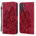 Custodia per telefono in pelle con vibrazione orizzontale in rilievo con farfalle effetto pelle retrò, For Samsung Galaxy A17 5G / A26 5G, For Samsung Galaxy A56 5G, For Samsung Galaxy A36 5G, For Samsung Galaxy A16 5G