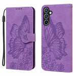 Custodia per telefono in pelle con vibrazione orizzontale in rilievo con farfalle effetto pelle retrò, For Samsung Galaxy A17 5G / A26 5G, For Samsung Galaxy A56 5G, For Samsung Galaxy A36 5G, For Samsung Galaxy A16 5G