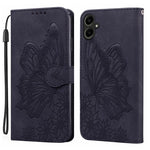 Custodia per telefono in pelle con vibrazione orizzontale in rilievo con farfalle effetto pelle retrò, For Samsung Galaxy A57 5G, For Samsung Galaxy A37 5G, For Galaxy A27 5G, For Samsung Galaxy A07 4G / A06 4G