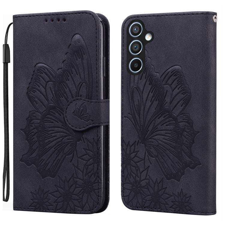 Custodia per telefono in pelle con vibrazione orizzontale in rilievo con farfalle effetto pelle retrò, For Samsung Galaxy A57 5G, For Samsung Galaxy A37 5G, For Galaxy A27 5G, For Samsung Galaxy A07 4G / A06 4G