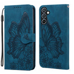 Custodia per telefono in pelle con vibrazione orizzontale in rilievo con farfalle effetto pelle retrò, For Samsung Galaxy A57 5G, For Samsung Galaxy A37 5G, For Galaxy A27 5G, For Samsung Galaxy A07 4G / A06 4G