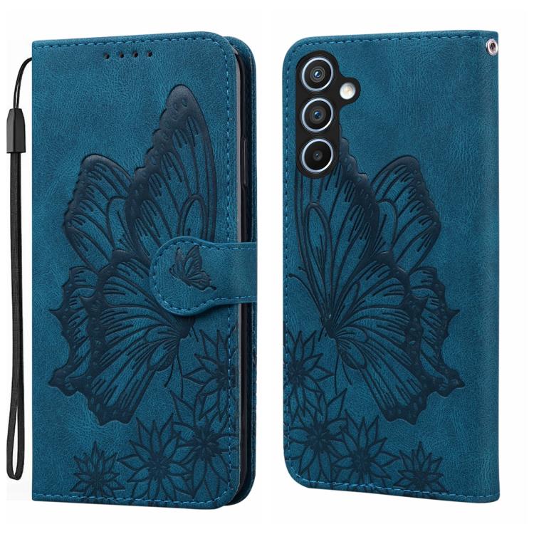 Custodia per telefono in pelle con vibrazione orizzontale in rilievo con farfalle effetto pelle retrò, For Samsung Galaxy A57 5G, For Samsung Galaxy A37 5G, For Galaxy A27 5G, For Samsung Galaxy A07 4G / A06 4G