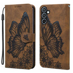 Custodia per telefono in pelle con vibrazione orizzontale in rilievo con farfalle effetto pelle retrò, For Samsung Galaxy A57 5G, For Samsung Galaxy A37 5G, For Galaxy A27 5G, For Samsung Galaxy A07 4G / A06 4G