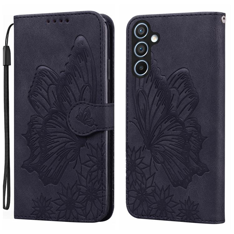Custodia per telefono in pelle con vibrazione orizzontale in rilievo con farfalle effetto pelle retrò, For Samsung Galaxy A57 5G, For Samsung Galaxy A37 5G, For Galaxy A27 5G, For Samsung Galaxy A07 4G / A06 4G