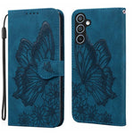 Custodia per telefono in pelle con vibrazione orizzontale in rilievo con farfalle effetto pelle retrò, For Samsung Galaxy A57 5G, For Samsung Galaxy A37 5G, For Galaxy A27 5G, For Samsung Galaxy A07 4G / A06 4G