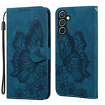 Custodia per telefono in pelle con vibrazione orizzontale in rilievo con farfalle effetto pelle retrò, For Samsung Galaxy A57 5G, For Samsung Galaxy A37 5G, For Galaxy A27 5G, For Samsung Galaxy A07 4G / A06 4G
