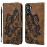 Custodia per telefono in pelle con vibrazione orizzontale in rilievo con farfalle effetto pelle retrò, For Samsung Galaxy A57 5G, For Samsung Galaxy A37 5G, For Galaxy A27 5G, For Samsung Galaxy A07 4G / A06 4G