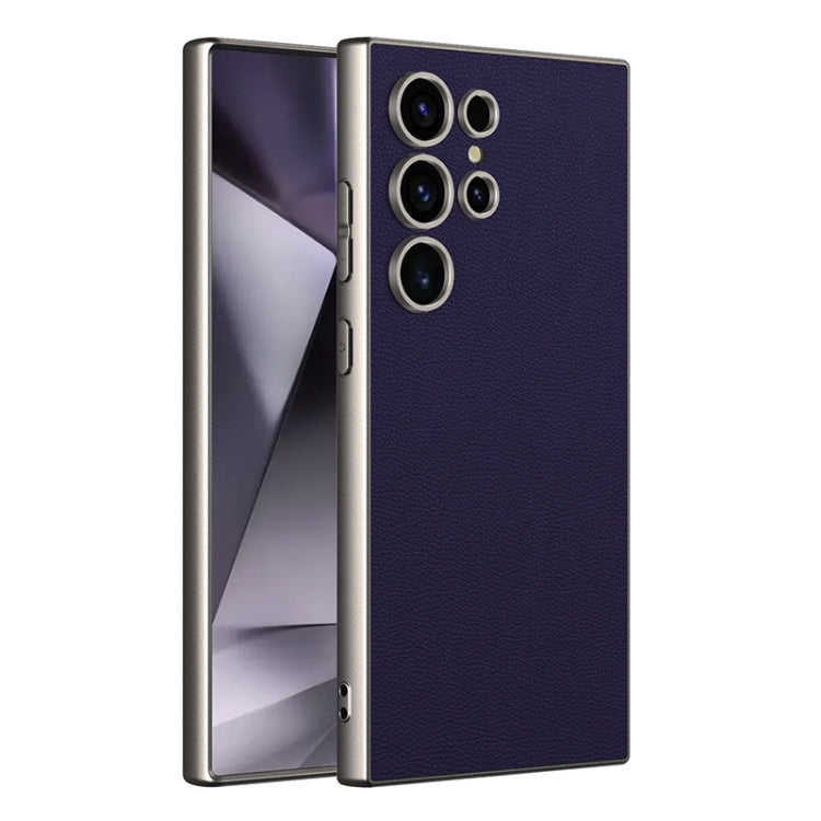 Custodia per telefono a copertura totale in pelle GKK Metal Paint Skin Feel, For Samsung Galaxy S24 Ultra 5G
