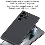 Custodia per telefono a copertura totale in pelle GKK Metal Paint Skin Feel, For Samsung Galaxy S24 Ultra 5G