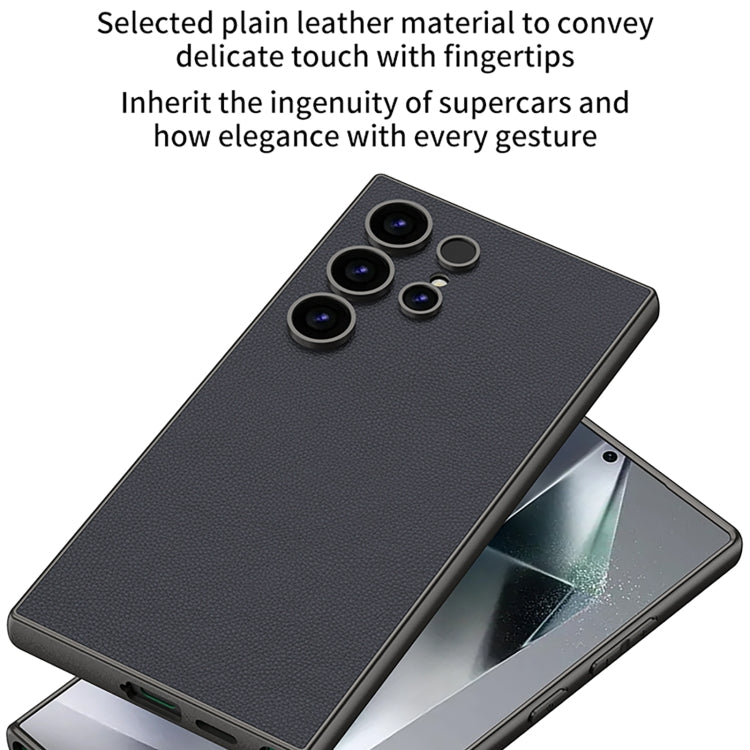 Custodia per telefono a copertura totale in pelle GKK Metal Paint Skin Feel, For Samsung Galaxy S24 Ultra 5G