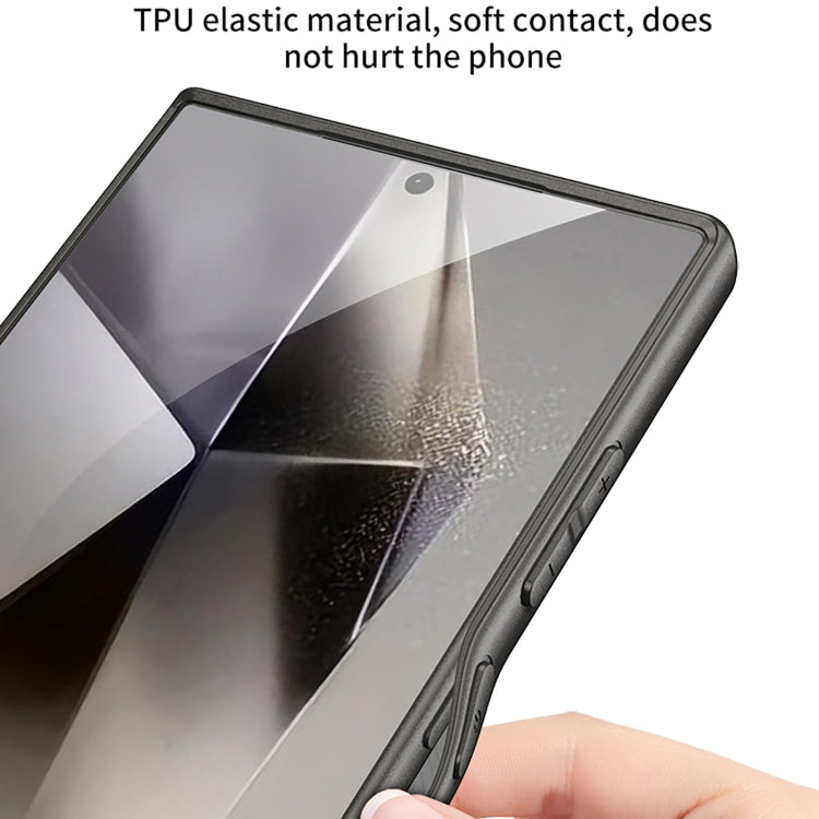Custodia per telefono a copertura totale in pelle GKK Metal Paint Skin Feel, For Samsung Galaxy S24 Ultra 5G