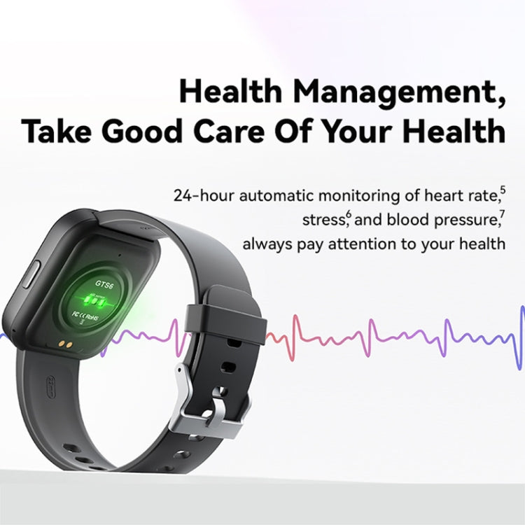 Smartwatch fitness GTS4 da 1,69 pollici, chiamata BT / frequenza cardiaca / pressione sanguigna / MET / temperatura corporea
