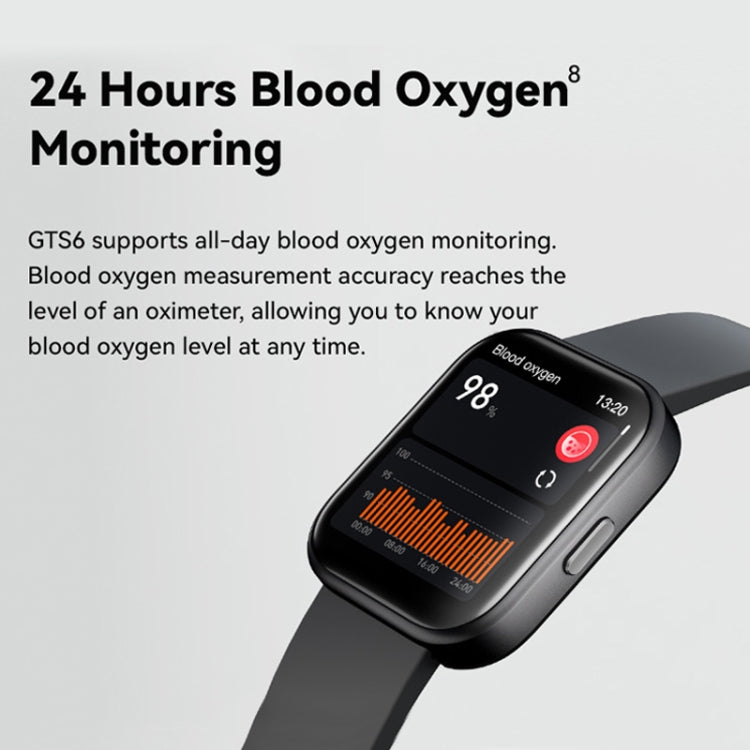 Smartwatch fitness GTS4 da 1,69 pollici, chiamata BT / frequenza cardiaca / pressione sanguigna / MET / temperatura corporea