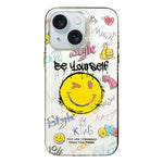 Custodia per telefono in TPU + PC con motivo colorato, For iPhone 15, For iPhone 14
