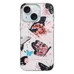 Custodia per telefono in TPU + PC con motivo colorato, For iPhone 15, For iPhone 14