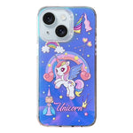 Custodia per telefono in TPU + PC con motivo colorato, For iPhone 15, For iPhone 14