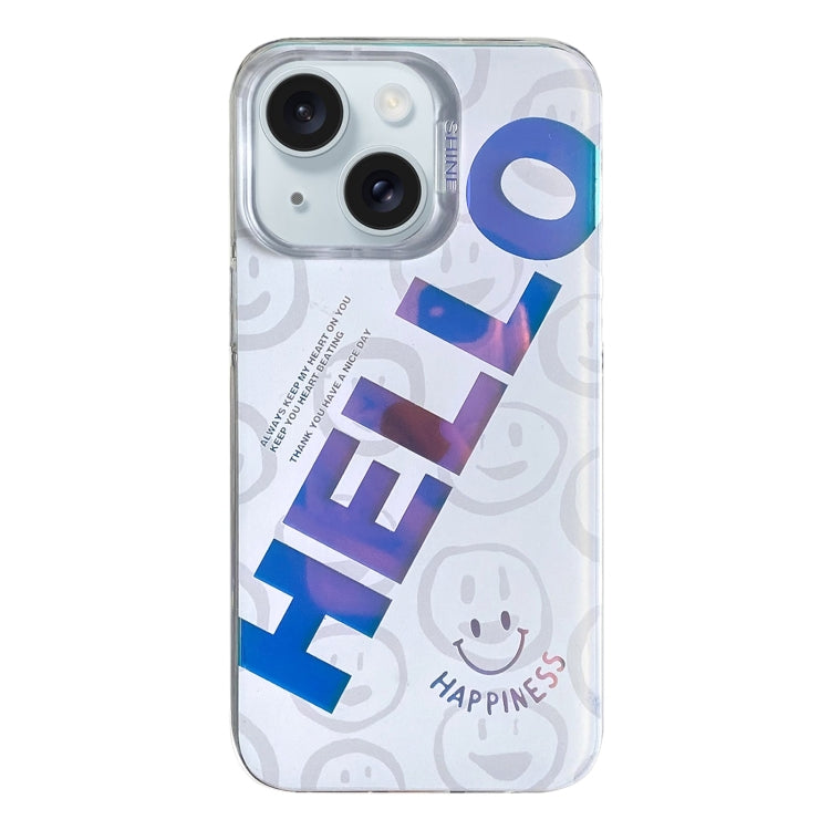 Custodia per telefono in TPU + PC con motivo colorato, For iPhone 15, For iPhone 14