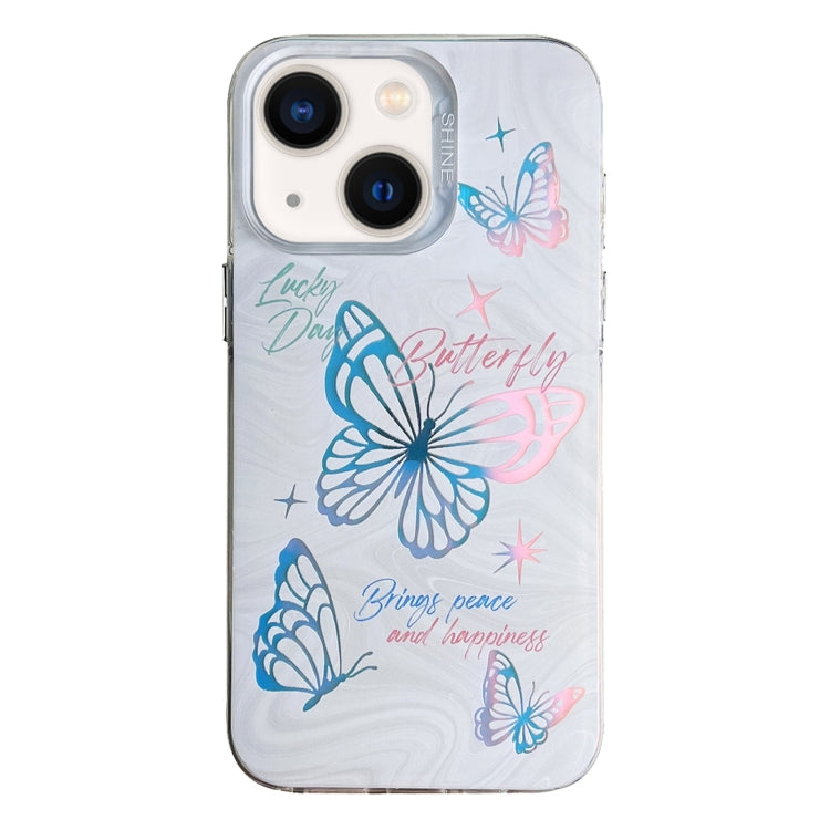 Custodia per telefono in TPU + PC con motivo colorato, For iPhone 15, For iPhone 14