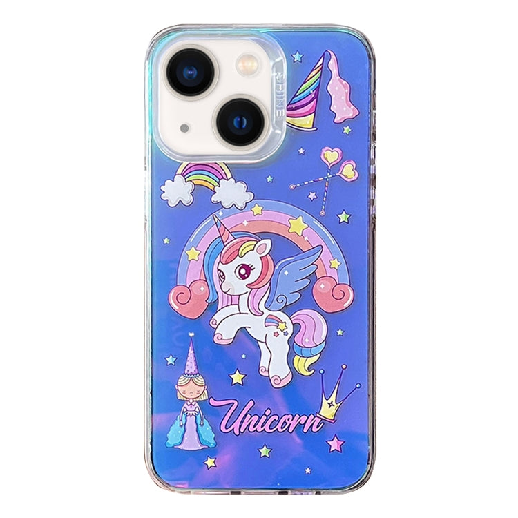 Custodia per telefono in TPU + PC con motivo colorato, For iPhone 15, For iPhone 14