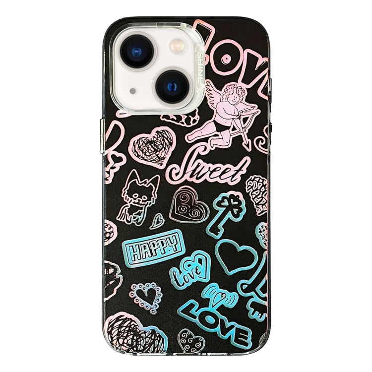 Custodia per telefono in TPU + PC con motivo colorato, For iPhone 13, For iPhone 12