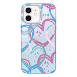 Custodia per telefono in TPU + PC con motivo colorato, For iPhone 13, For iPhone 12
