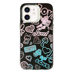 Custodia per telefono in TPU + PC con motivo colorato, For iPhone 11 Pro Max, For iPhone 11