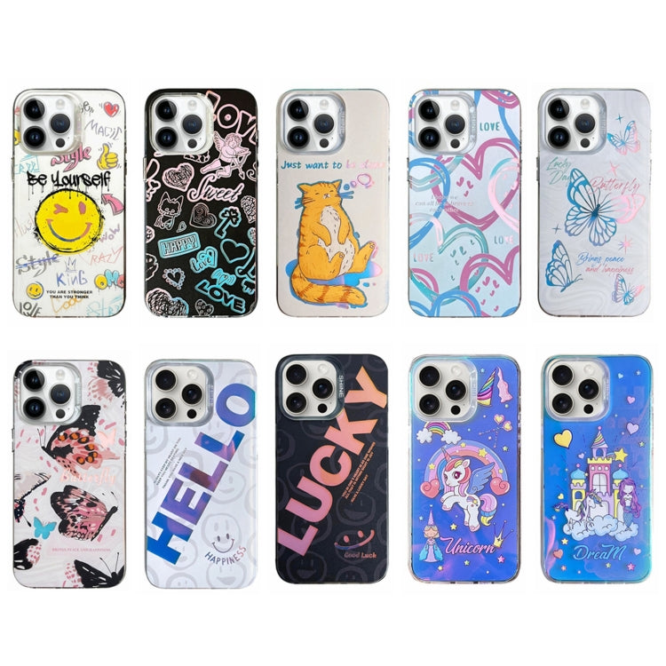 Custodia per telefono in TPU + PC con motivo colorato, For iPhone 13, For iPhone 12